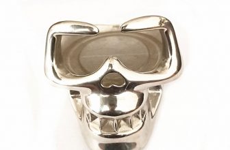 Mirror Polished Lost Wax Casting Skull Brass Ornament